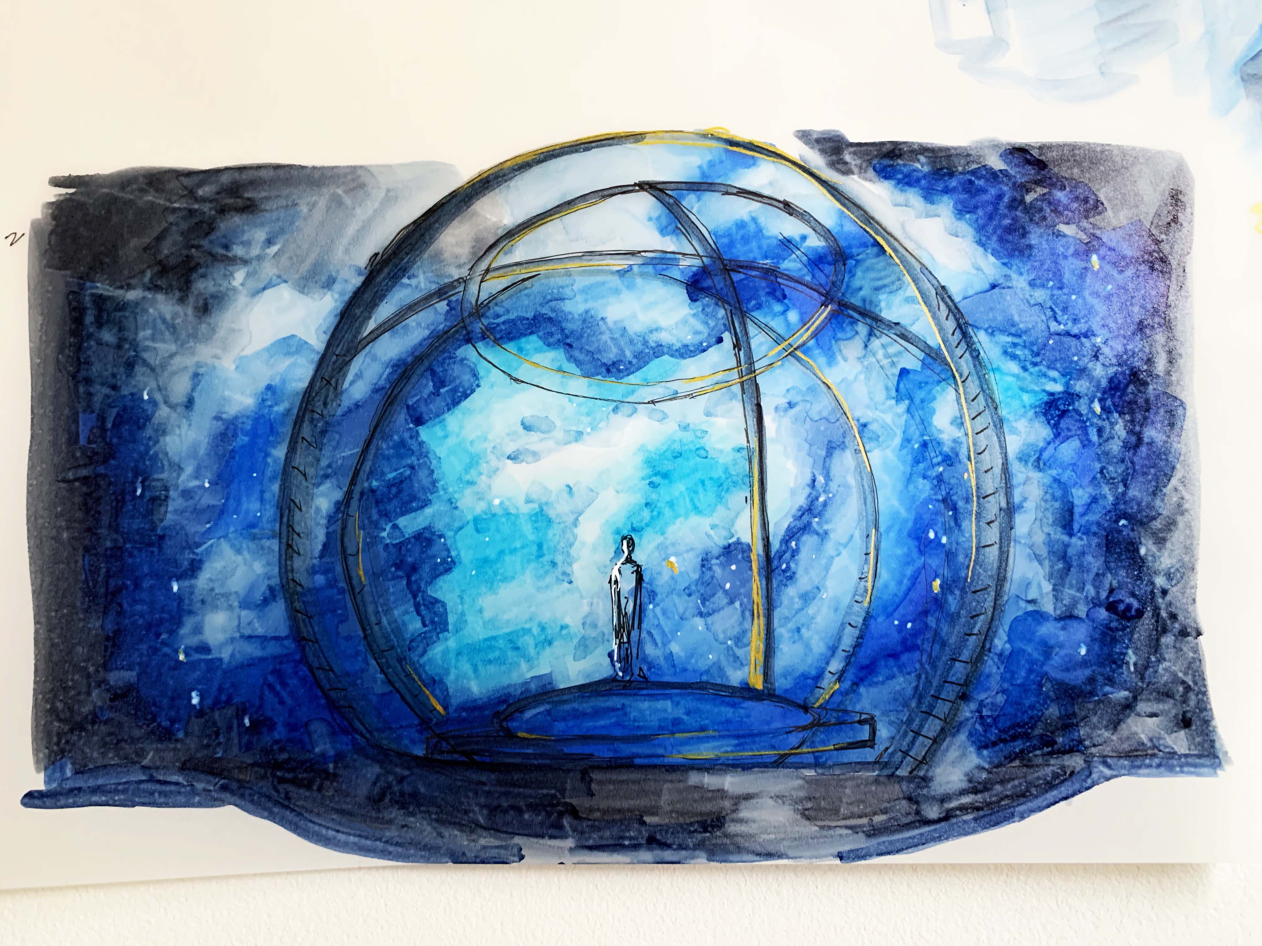Scenic design concept for "Wrinkle in Time"